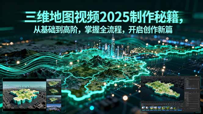三维地图视频2025制作秘籍，从基础到高阶，掌握全流程，开启创作新篇-知芽创业社