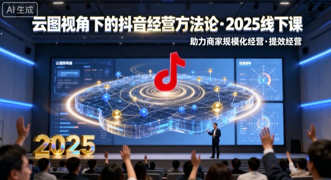 云图视角下的抖音经营方法论，2025线下课，助力商家规模化经营，提效经营(录音+字幕)-知芽创业社