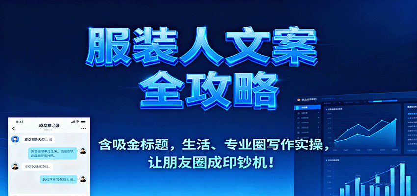 服装人文案全攻略，含吸金标题，生活、专业圈写作实操，让朋友圈成印钞机！-知芽创业社