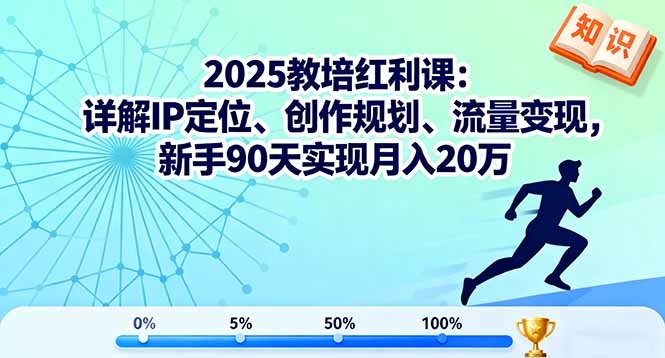 2025教培红利课：详解IP定位、创作规划、流量变现，新手90天实现月入20万-知芽创业社