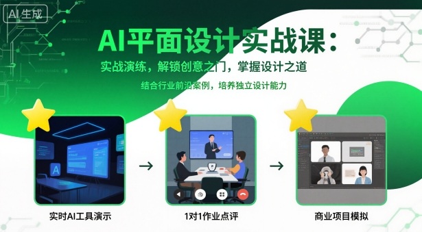 AI平面设计实战课，实战演练，解锁创意之门，掌握设计之道-知芽创业社
