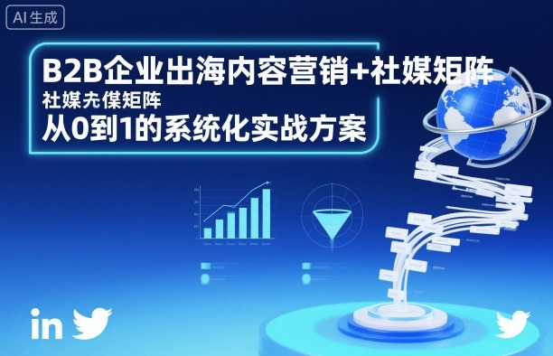 B2B企业出海内容营销+社媒矩阵，从0到1的系统化实战方案-小艾项目网