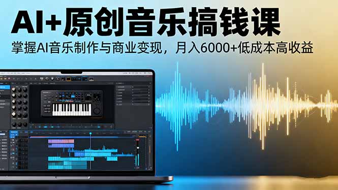 AI+原创音乐搞钱课：掌握AI音乐制作与商业变现，月入6000+低成本高收益-知芽创业社