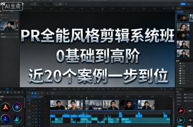 PR全能风格剪辑系统班，0基础到高阶，近20个案例一步到位-小艾项目网