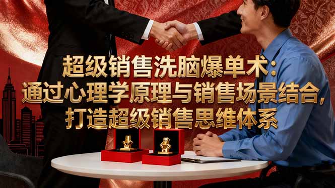 超级销售洗脑爆单术：通过心理学原理与销售场景结合,打造超级销售思维体系-知芽创业社
