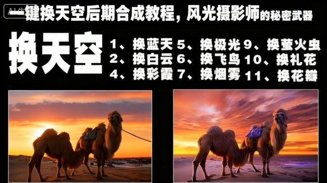 一键换天空后期合成教程，风光摄影师的秘密武器-知芽创业社