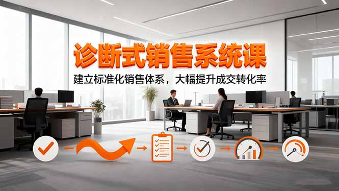 诊断式销售系统课，建立标准化销售体系，大幅提升成交转化率-知芽创业社