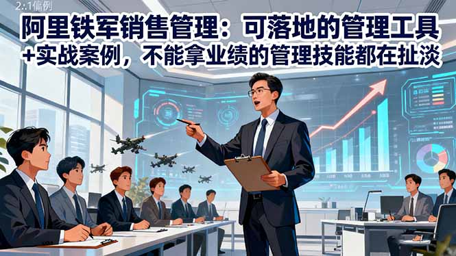 阿里铁军销售管理：可落地的管理工具+实战案例，不能拿业绩的管理都在扯淡-知芽创业社
