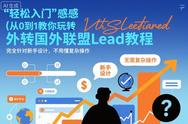 国外联盟賺美刀项目，从0到1教你玩转国外联盟Lead教程，纯新手可操作性100%-小艾项目网