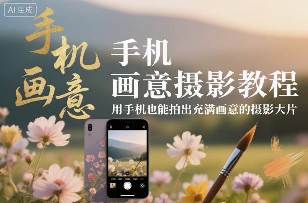 手机画意摄影教程，用手机也能拍出充满画意的摄影大片-知芽创业社