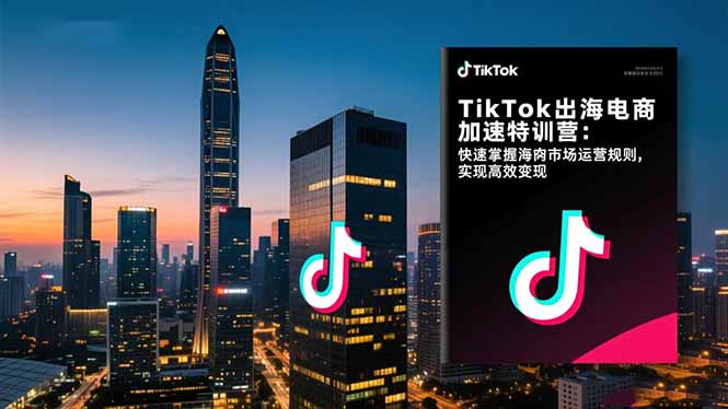 TikTok出海电商加速特训营：快速掌握海外市场运营规则，实现高效变现-知芽创业社
