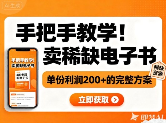 手把手教学！在小红书卖稀缺电子书，单份利润2张+的完整方案-知芽创业社
