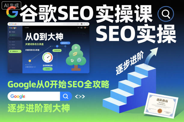 谷歌SEO实操课，Google从0开始SEO全攻略，逐步进阶到大神-知芽创业社