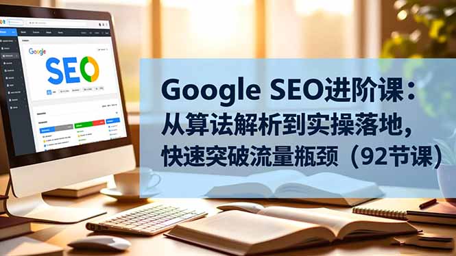 Google SEO进阶课：从算法解析到实操落地，快速突破流量瓶颈(92节课-知芽创业社