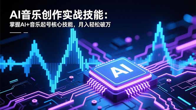 AI音乐创作实战技能：掌握AI+音乐起号核心技能，月入轻松破万-知芽创业社