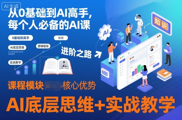 从0基础到AI高手，每个人必备的AI课，AI底层思维+实战教学-知芽创业社
