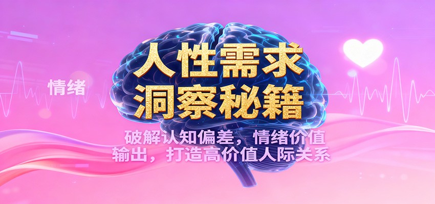 人性需求洞察秘籍，破解认知偏差，情绪价值输出，打造高价值人际关系-知芽创业社