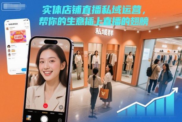实体店铺直播私域运营，帮你的生意插上直播的翅膀-知芽创业社