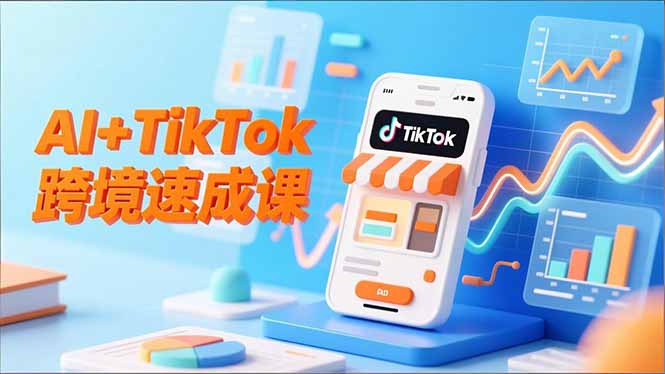 AI+TikTok跨境速成课，智能翻译、店铺定位、流程拆解，7天高效上线运营-知芽创业社
