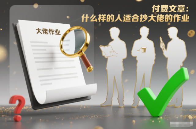 付费文章：什么样的人适合抄大佬的作业？-知芽创业社