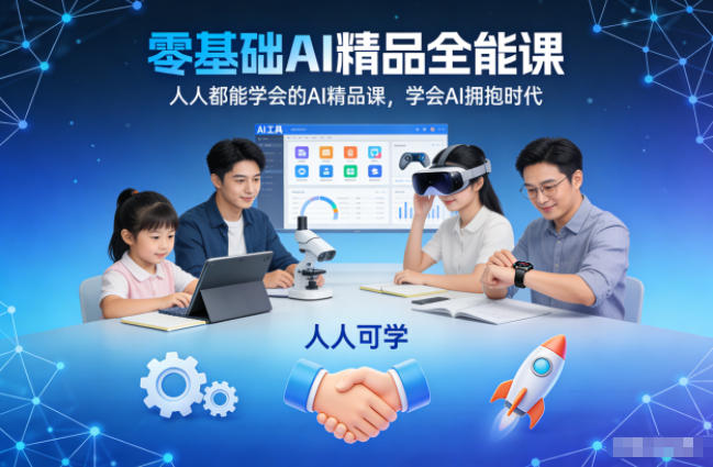 零基础AI精品全能课，人人都能学会的AI精品课，学会AI拥抱时代-知芽创业社