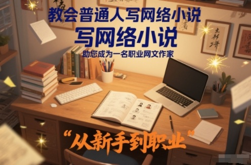 教会普通人写网络小说，助您成为一名职业网文作家-知芽创业社