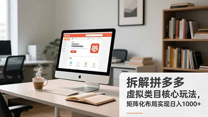 拆解拼多多虚拟类目核心玩法，矩阵化布局实现日入1000+-知芽创业社