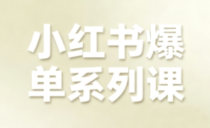 小红书爆单系列课，聚焦小红书电商全链路增长(更新)-知芽创业社