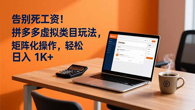 告别死工资！拼多多虚拟类目玩法，矩阵化操作，轻松日入 1K+-知芽创业社