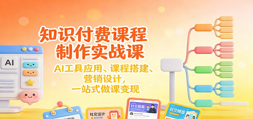 知识付费课程制作实战课：AI工具应用 、课程搭建、营销设计，一站式做课变现-知芽创业社