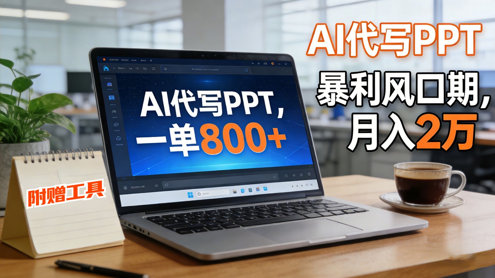 AI 代写做 PPT！一单狂赚 800+，风口期月入 2 万(工具 + 提示词直接送)-知芽创业社