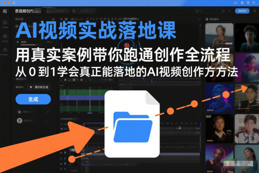 AI视频实战落地课，用真实案例带你跑通创作全流程，从0到1学会真正能落地的AI视频创作方法-知芽创业社