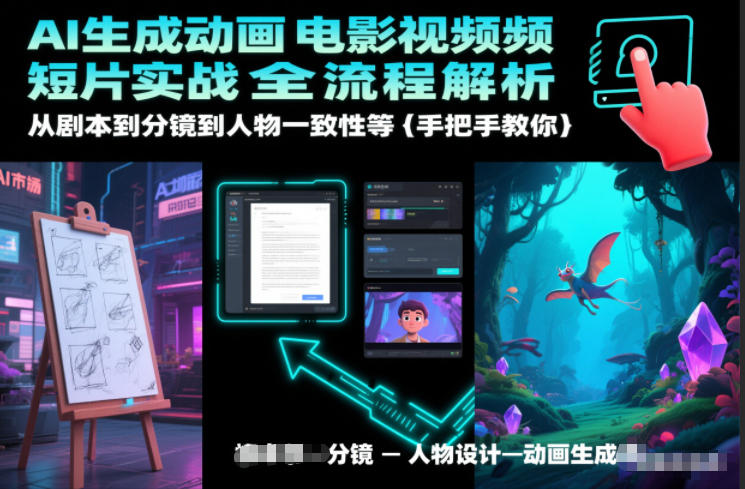 AI生成动画电影视频短片实战全流程解析，从剧本到分镜到人物一致性等手把手教你-知芽创业社