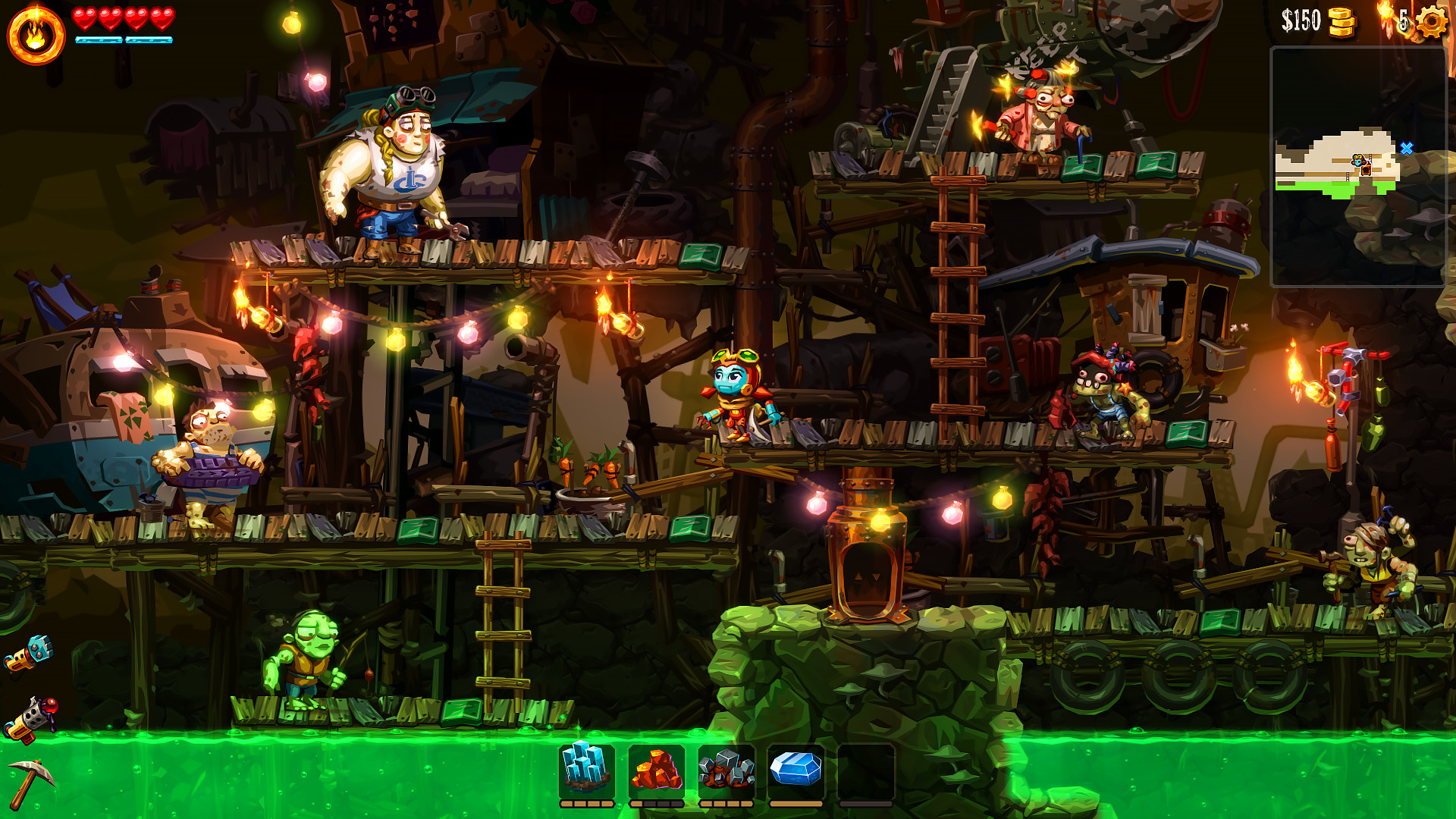 《蒸汽世界 挖掘2 SteamWorld Dig2》Switch中文版NSP下载 – 含4.1.1补丁-知芽创业社