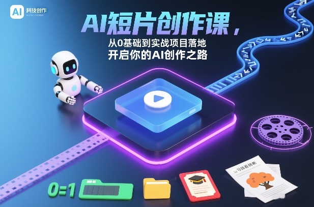 AI短片创作课，从0基础到实战项目落地，开启你的AI创作之路-知芽创业社