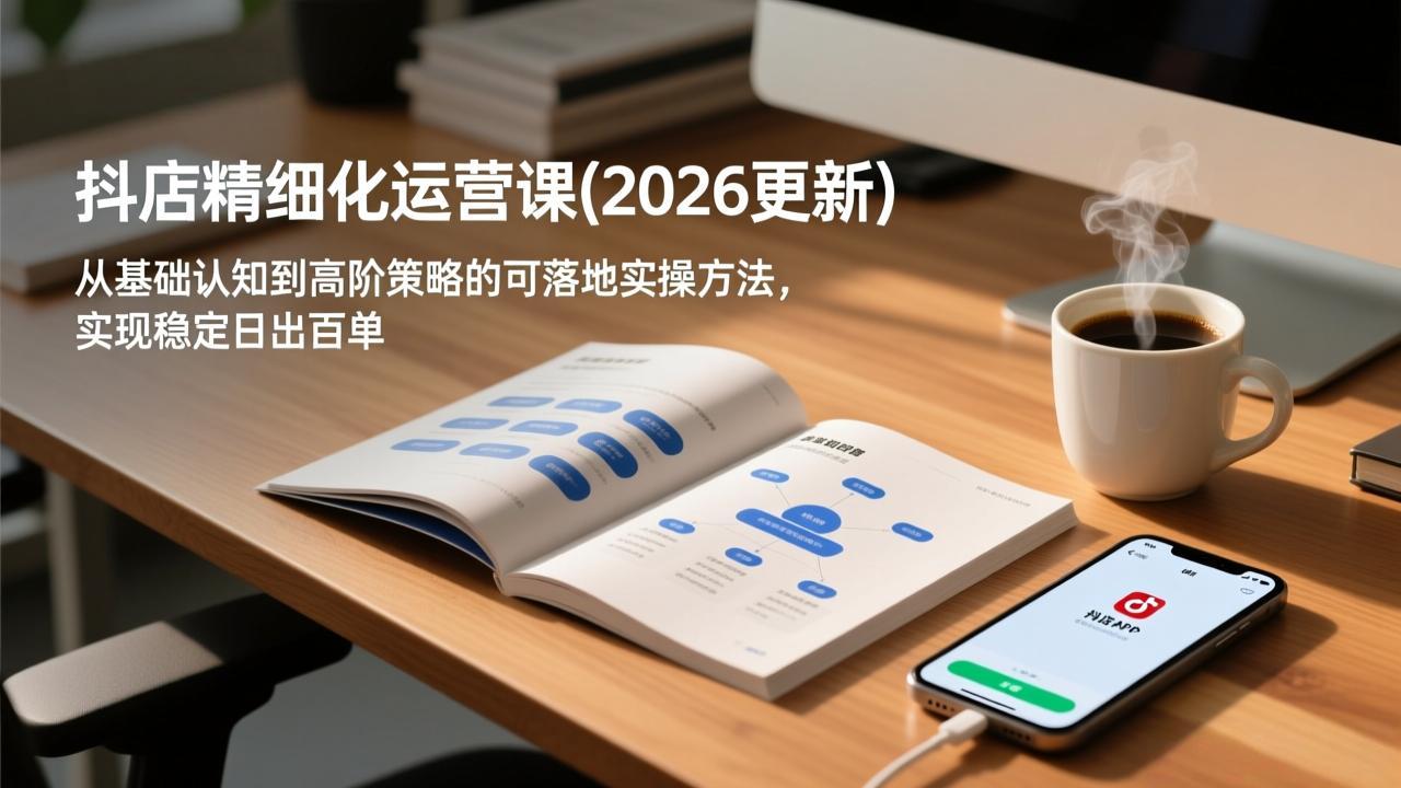 抖店精细化运营课(2026更新-知芽创业社