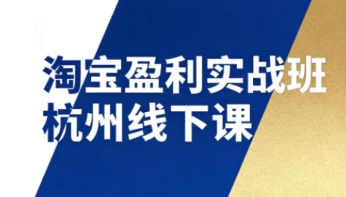 淘宝盈利实战班杭州线下课12月26-28日(音频+字幕)，帮你掌握SOP流程+12门核心技术-知芽创业社