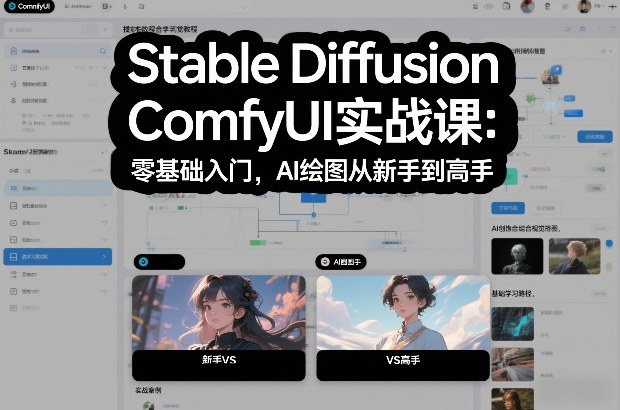 Stable Diffusion ComfyUI实战课：零基础入门，AI绘图从新手到高手-知芽创业社