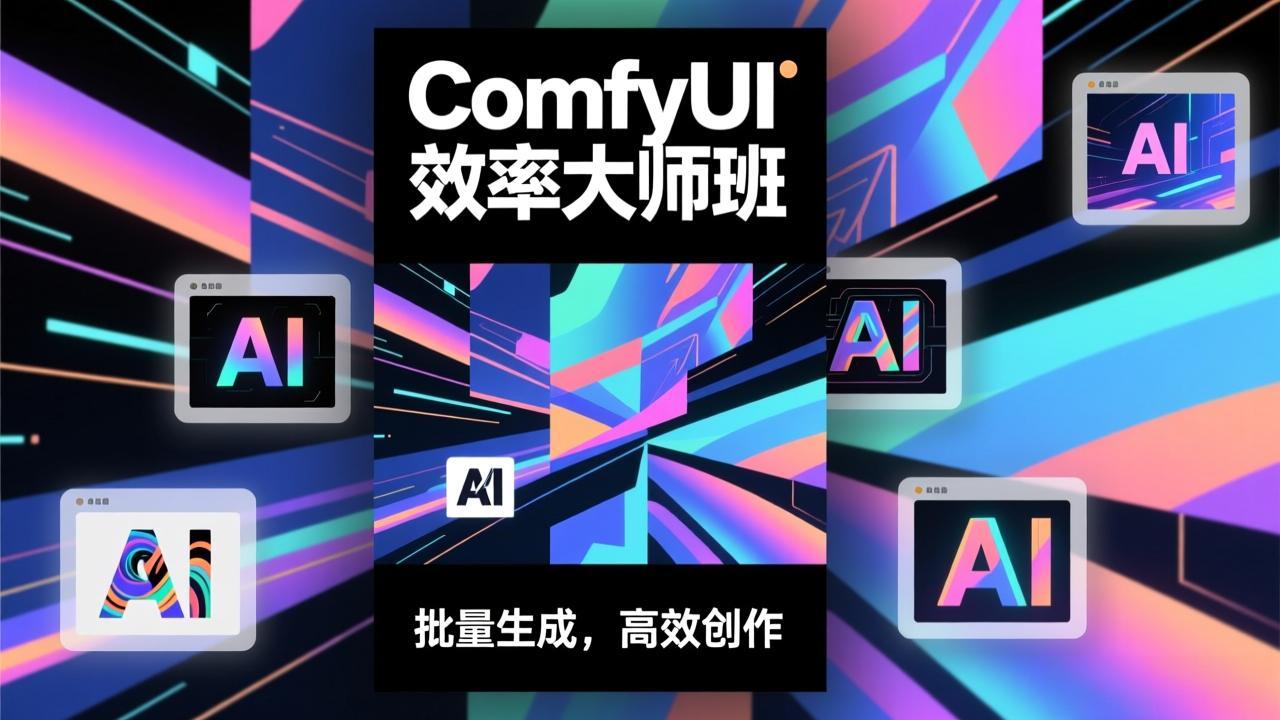 ComfyUI效率大师班：工作流搭建，批量生成，将个人AI出图效率提升5-10倍，月接单收入1-3万-知芽创业社