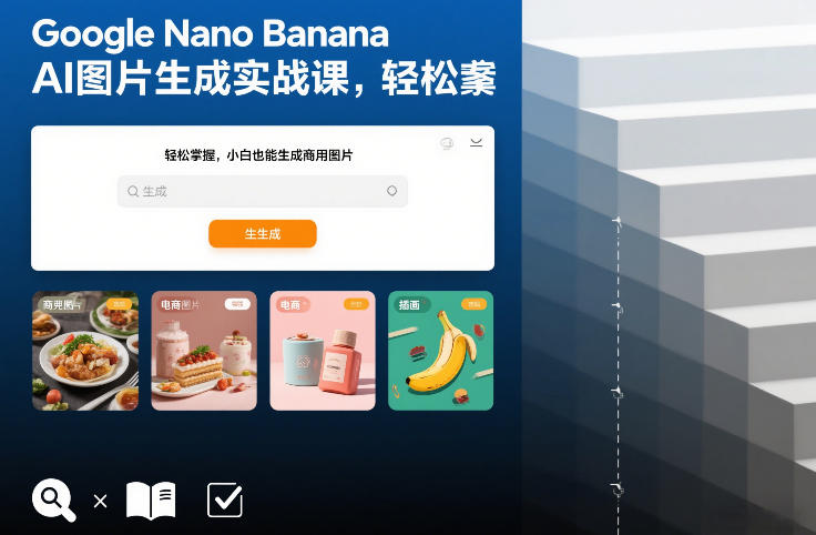 Google Nano Banana AI图片生成实战课，轻松掌握，小白也能生成商用图片-知芽创业社