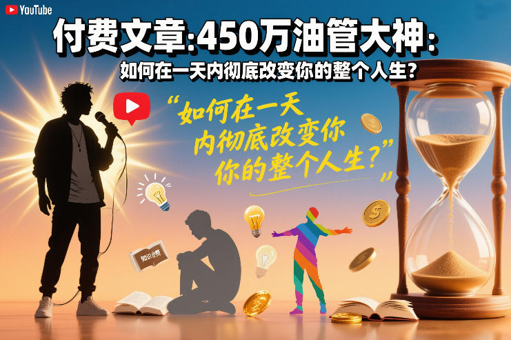 付费文章：450万油管大神：如何在一天内彻底改变你的整个人生？-知芽创业社