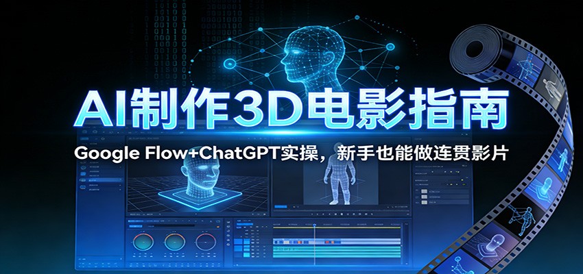 AI制作3D电影指南：Google Flow+ChatGPT实操，新手也能做连贯影片-知芽创业社