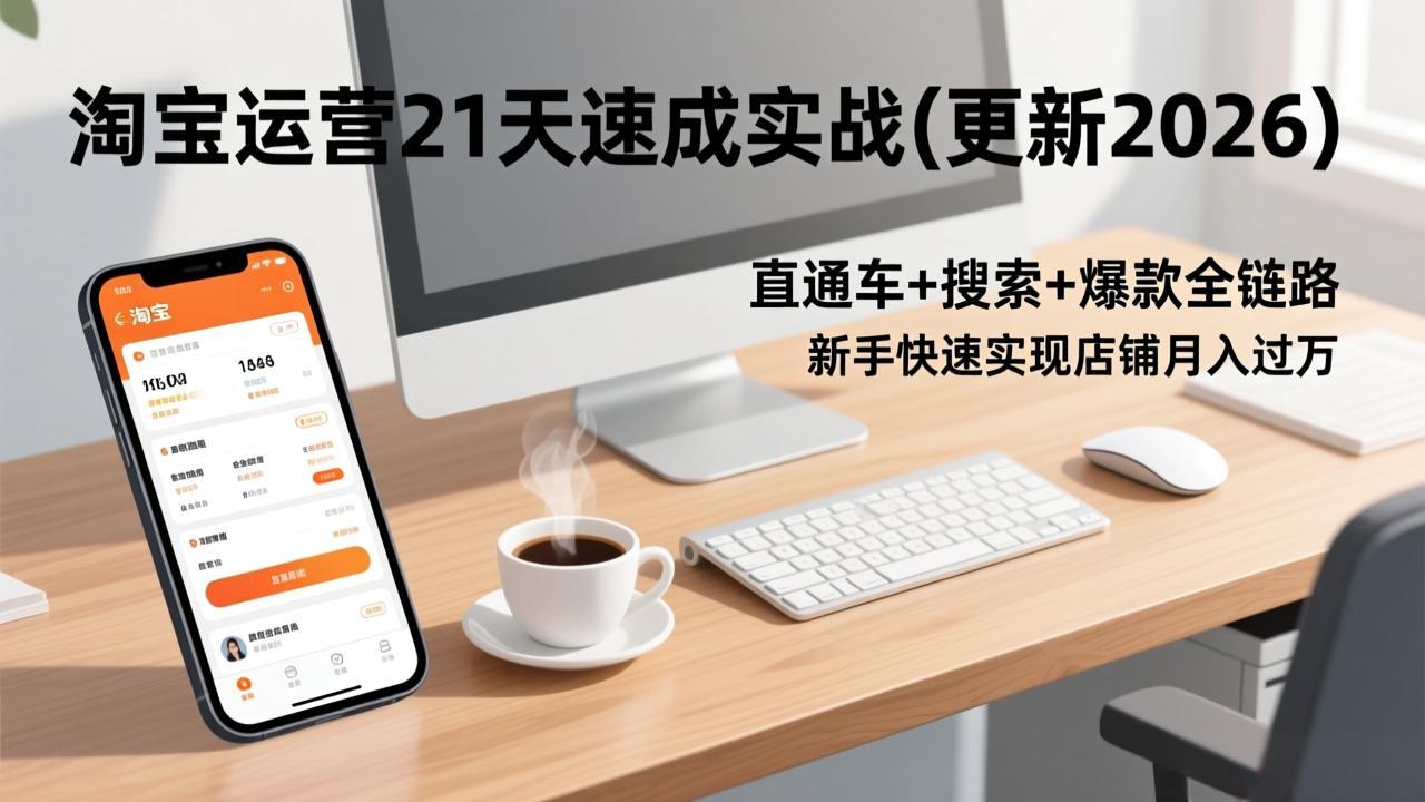 淘宝运营21天速成实战(更新2026-知芽创业社