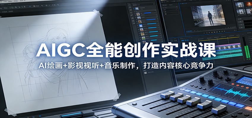 AIGC全能创作实战课：AI绘画+影视视听+音乐制作，打造内容核心竞争力-知芽创业社