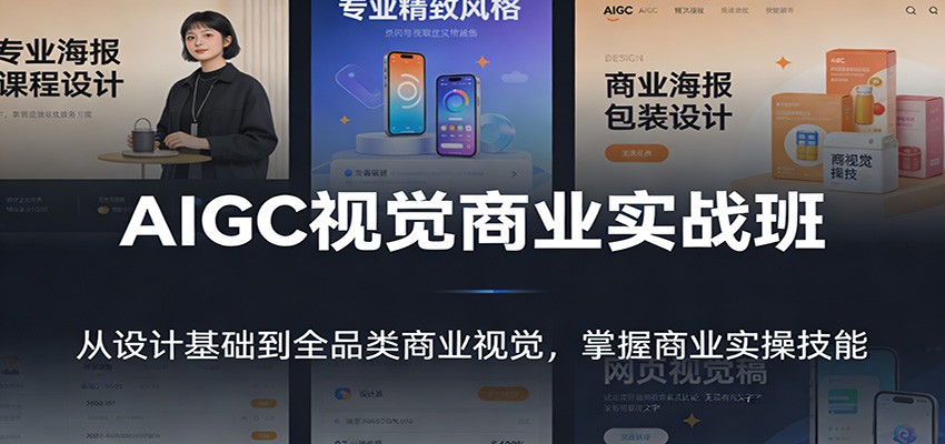 AIGC视觉商业实战班：从设计基础到全品类商业视觉，掌握商业实操技能-知芽创业社