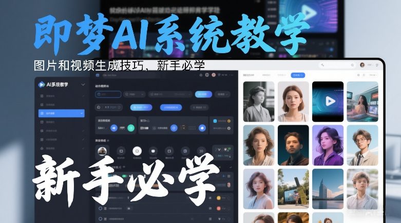 即梦AI系统教学，图片和视频生成技巧，新手必学-知芽创业社
