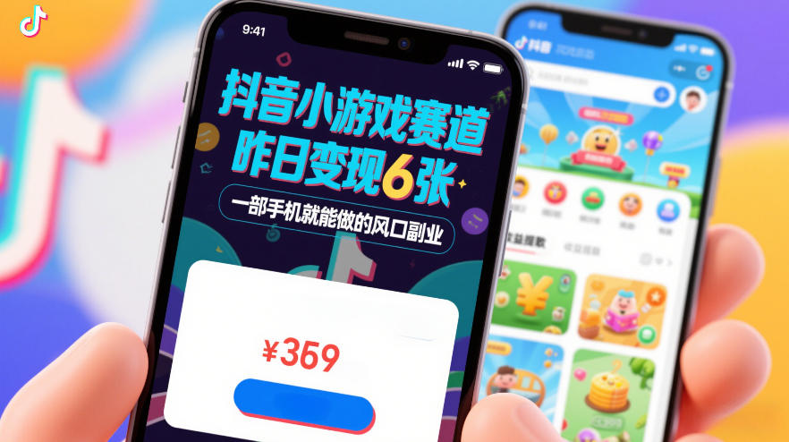 抖音小游戏赛道，昨日变现600+，零基础一部手机就能做的风口副业【揭秘】-知芽创业社