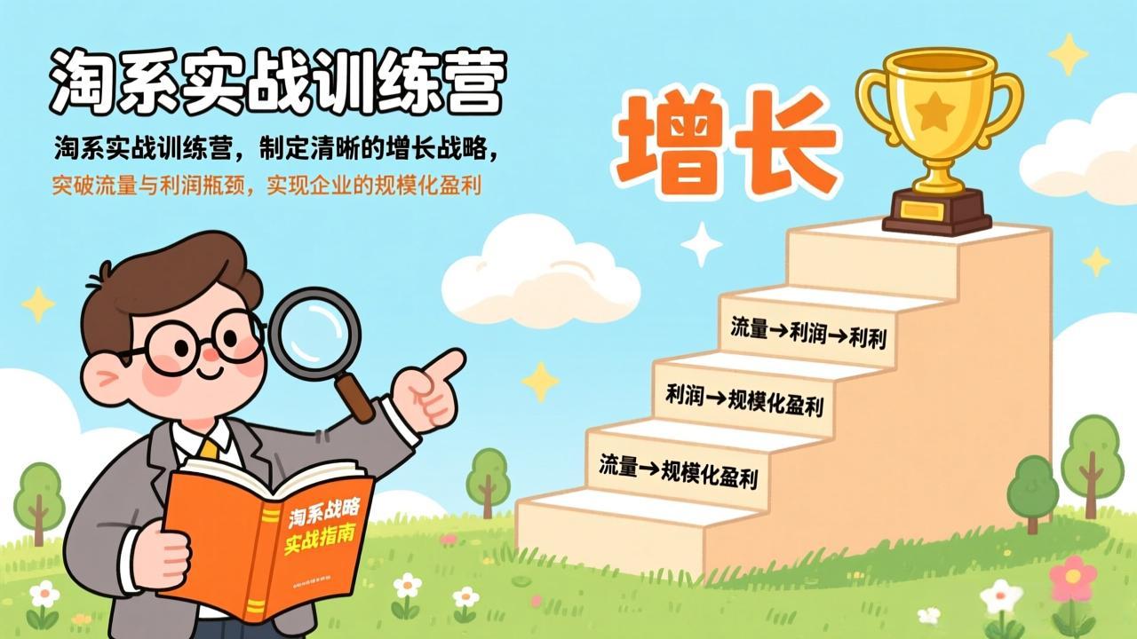 淘系实战训练营，制定清晰的增长战略，突破流量与利润瓶颈，实现企业的规模化盈利-知芽创业社