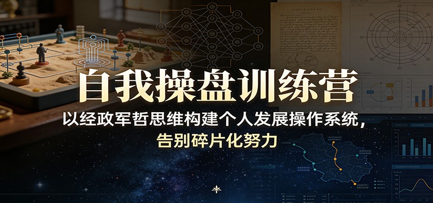 自我操盘训练营：以经政军哲思维构建个人发展操作系统，告别碎片化努力-知芽创业社