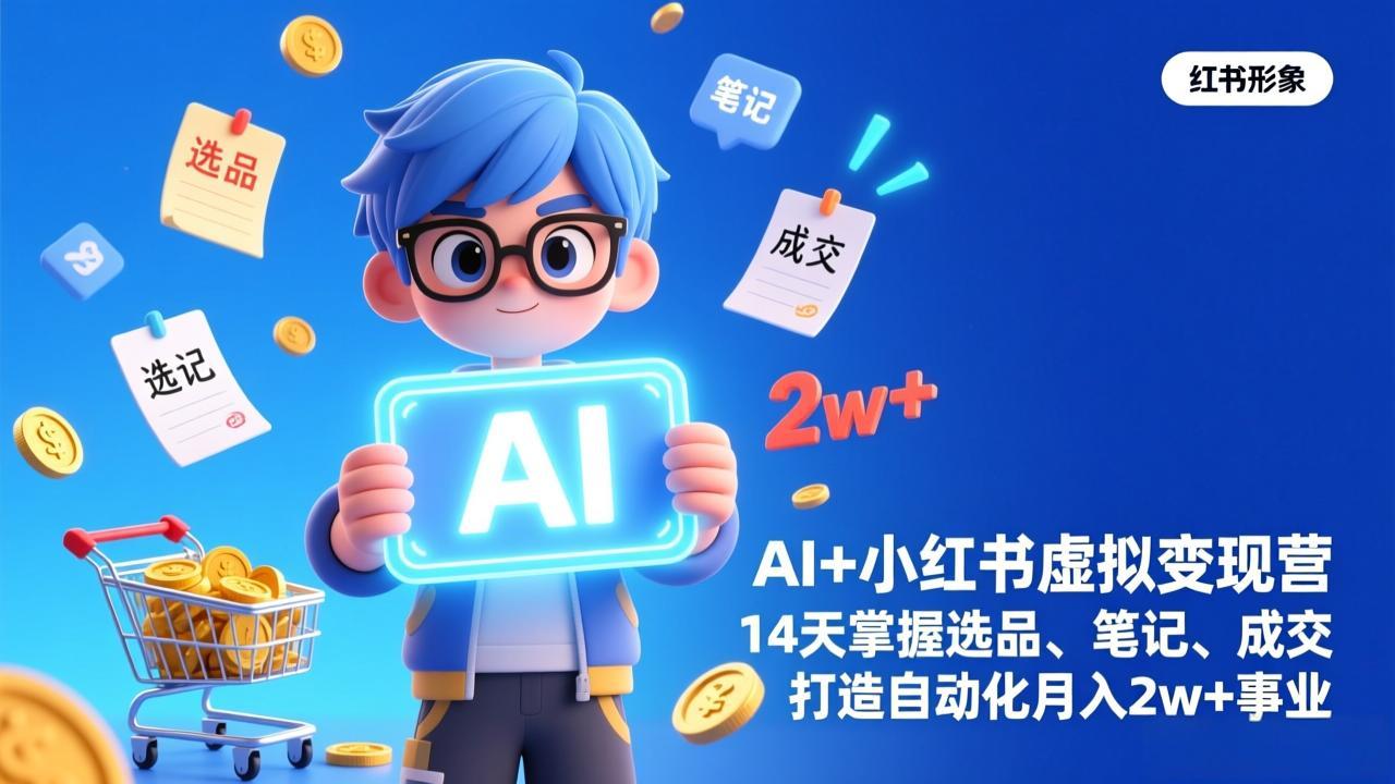 AI+小红书虚拟变现营(完结-知芽创业社